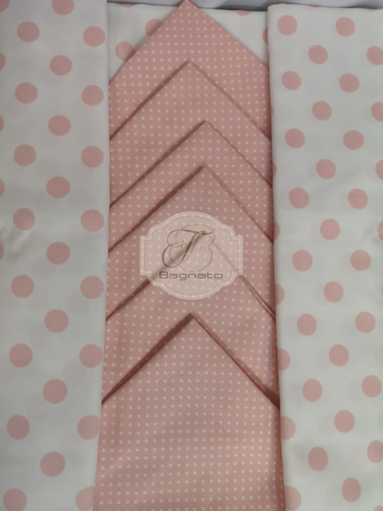 Tovaglia con tovaglioli Pois Botticelli Home rosa