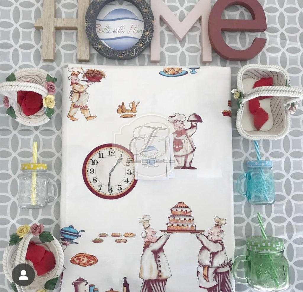 Tovaglia cuochi Botticelli Home - Bagnato Arredotessile