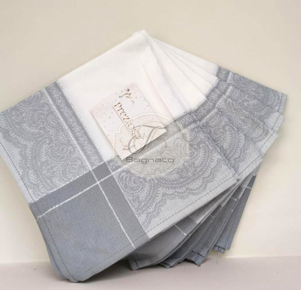 Tovaglioli Set 6 Pezzi Nativity Preziosa Silver Tovaglioli