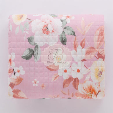 Trapuntino Matrimoniale Anastasia Rosa Quilt Trapuntato